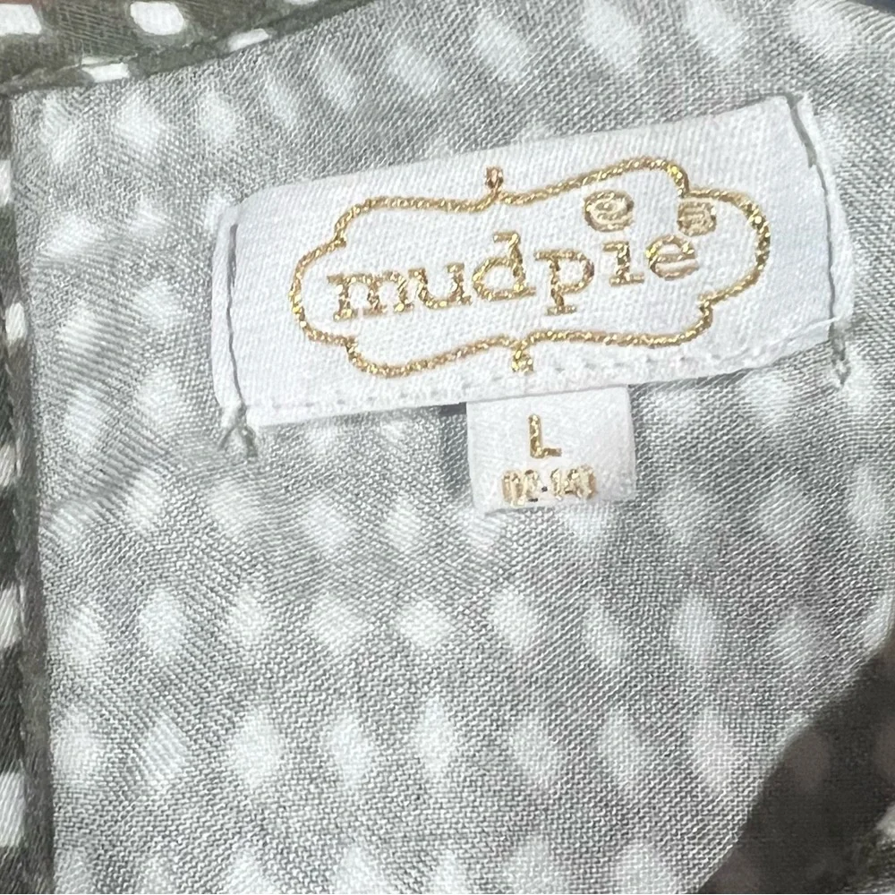 Mud Pie Polka Dot Long Sleeve Dress in Green and White - Picture 2 of 7